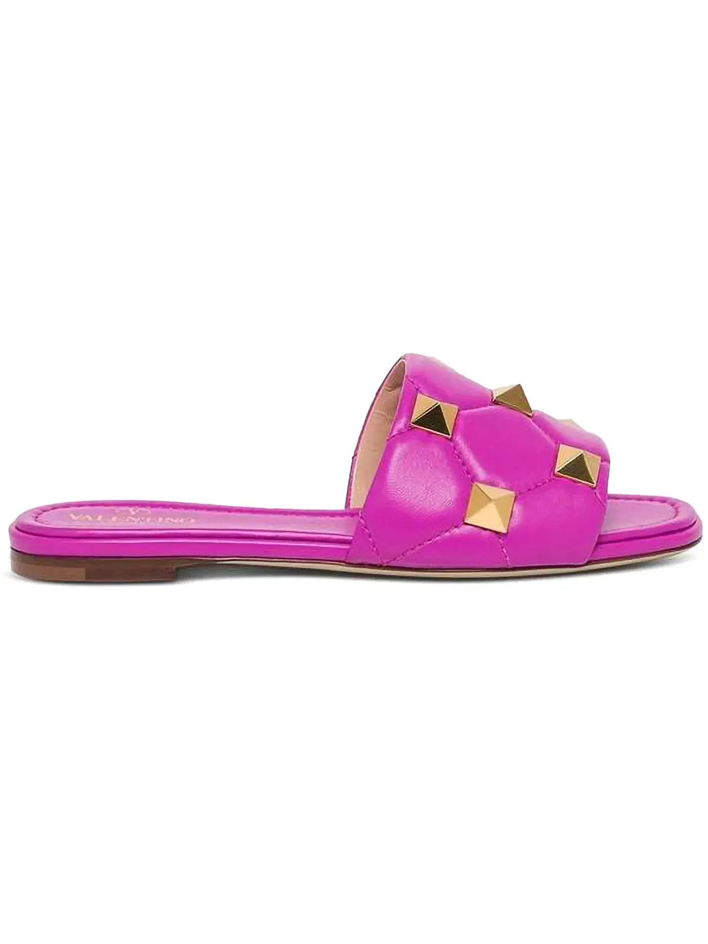 Женские сандалии-шлепанцы с шипами Roman Stud Valentino, Radiant Orchid — изображение 1 из 1