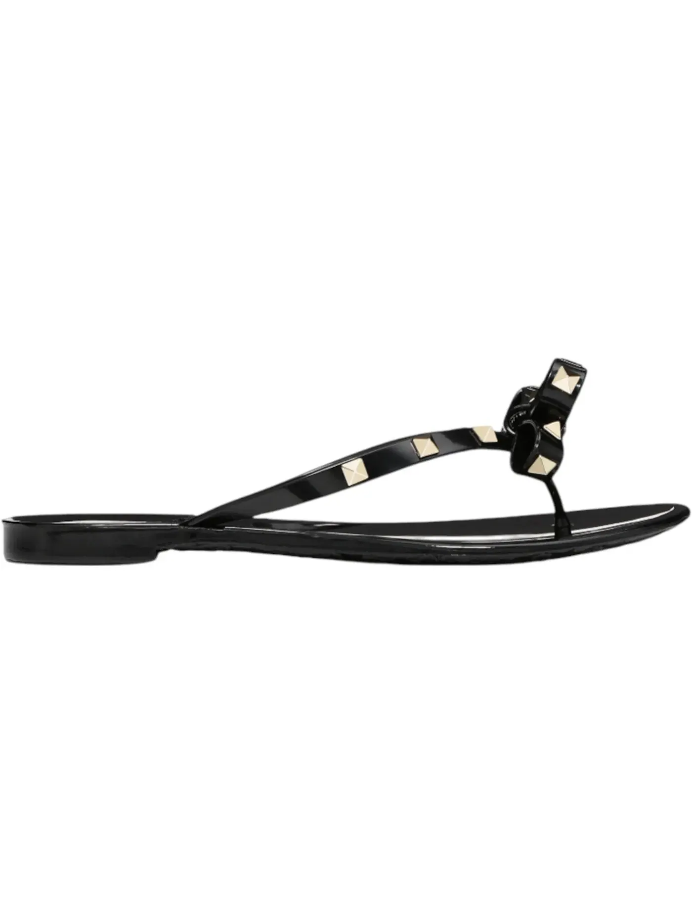 Женские босоножки-вьетнамки с шипами Valentino Rubber Rockstud