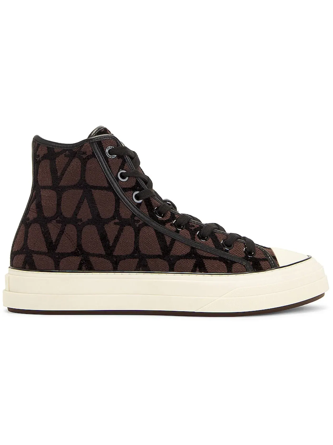 Мужские кроссовки высокие с принтом Valentino Toile Iconographe Totaloop High-Top Valentino