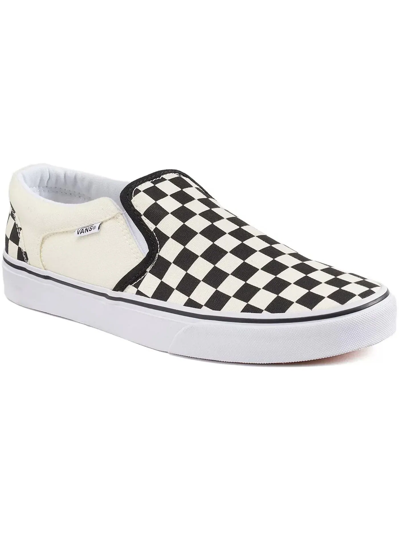 Мужские кроссовки slip-on с принтом Vans Asher Slip-On Checkerboard — изображение 1 из 1, черный