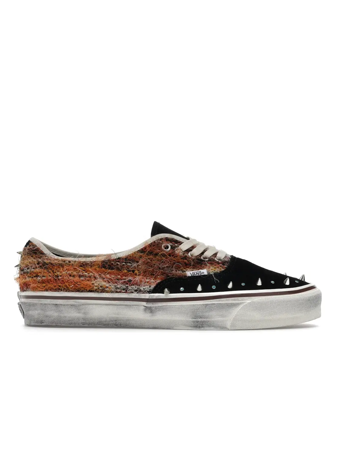 Мужские кроссовки с отделкой из бахромы и шипов Vans Premium LX Authentic 44 — изображение 1 из 4, черный