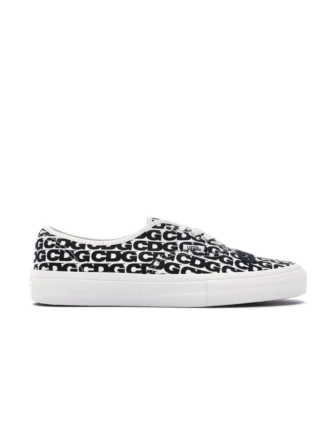 Мужские кеды с принтом Vans Authentic Comme des Garcons — изображение 1 из 4, белый/черный