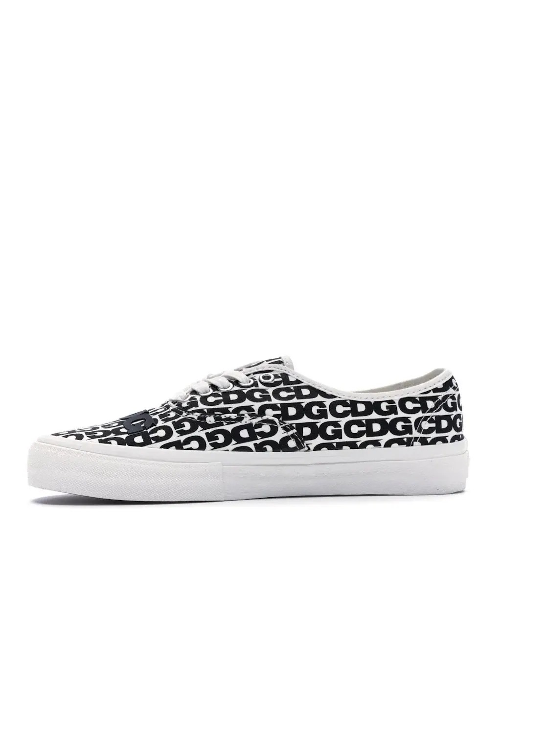 Мужские кеды с принтом Vans Authentic Comme des Garcons — изображение 3 из 4, белый/черный