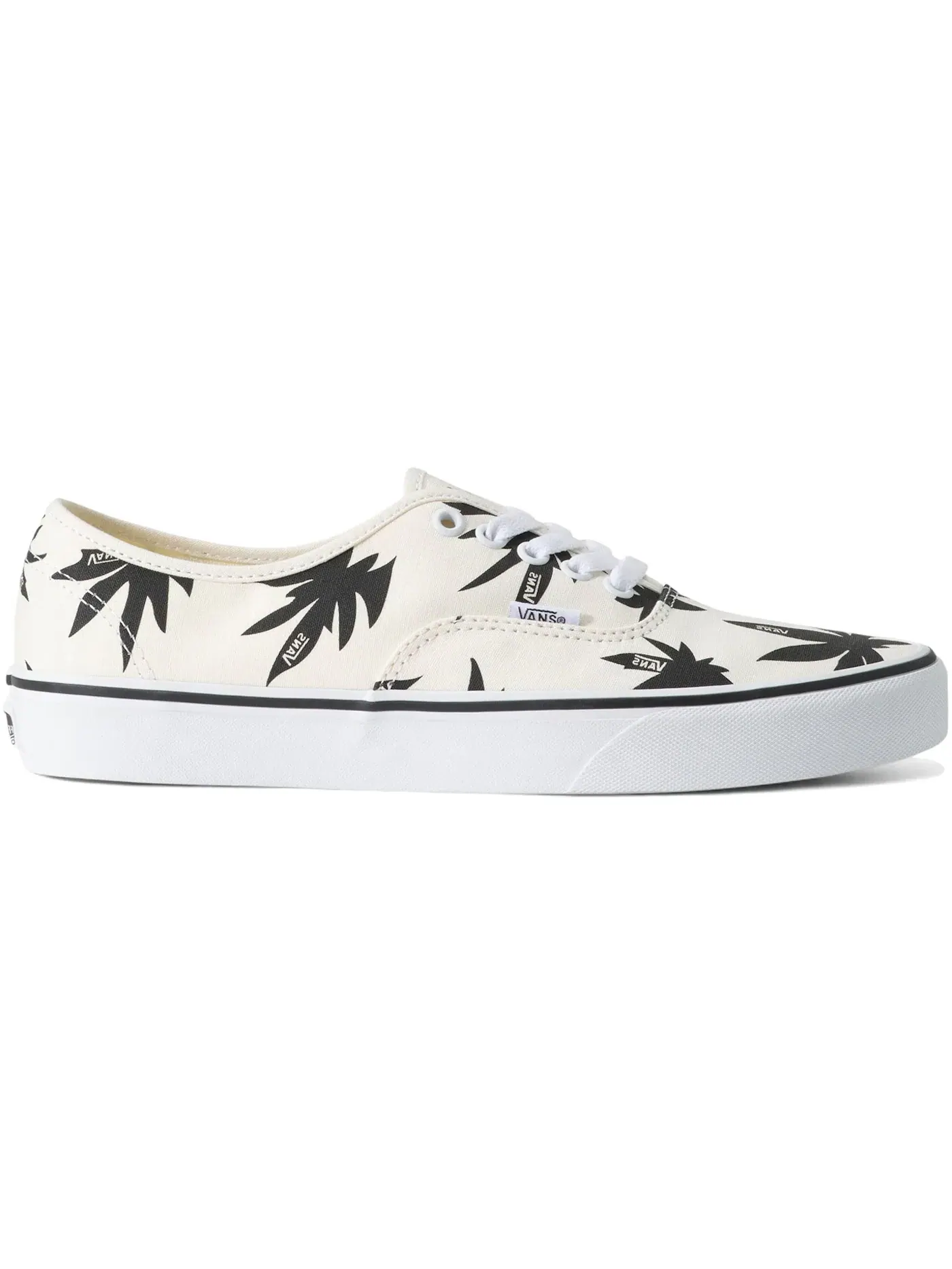 Мужские кеды без шнуровки с принтом Vans Authentic — изображение 1 из 1, белый/черный