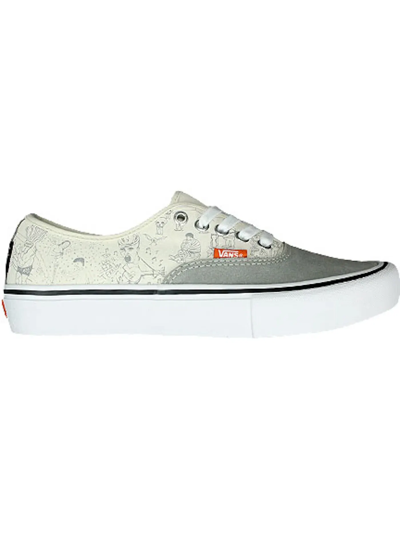 Мужские кроссовки для скейтбординга Vans Authentic Pro — изображение 1 из 1, белый/оранжевый-серый