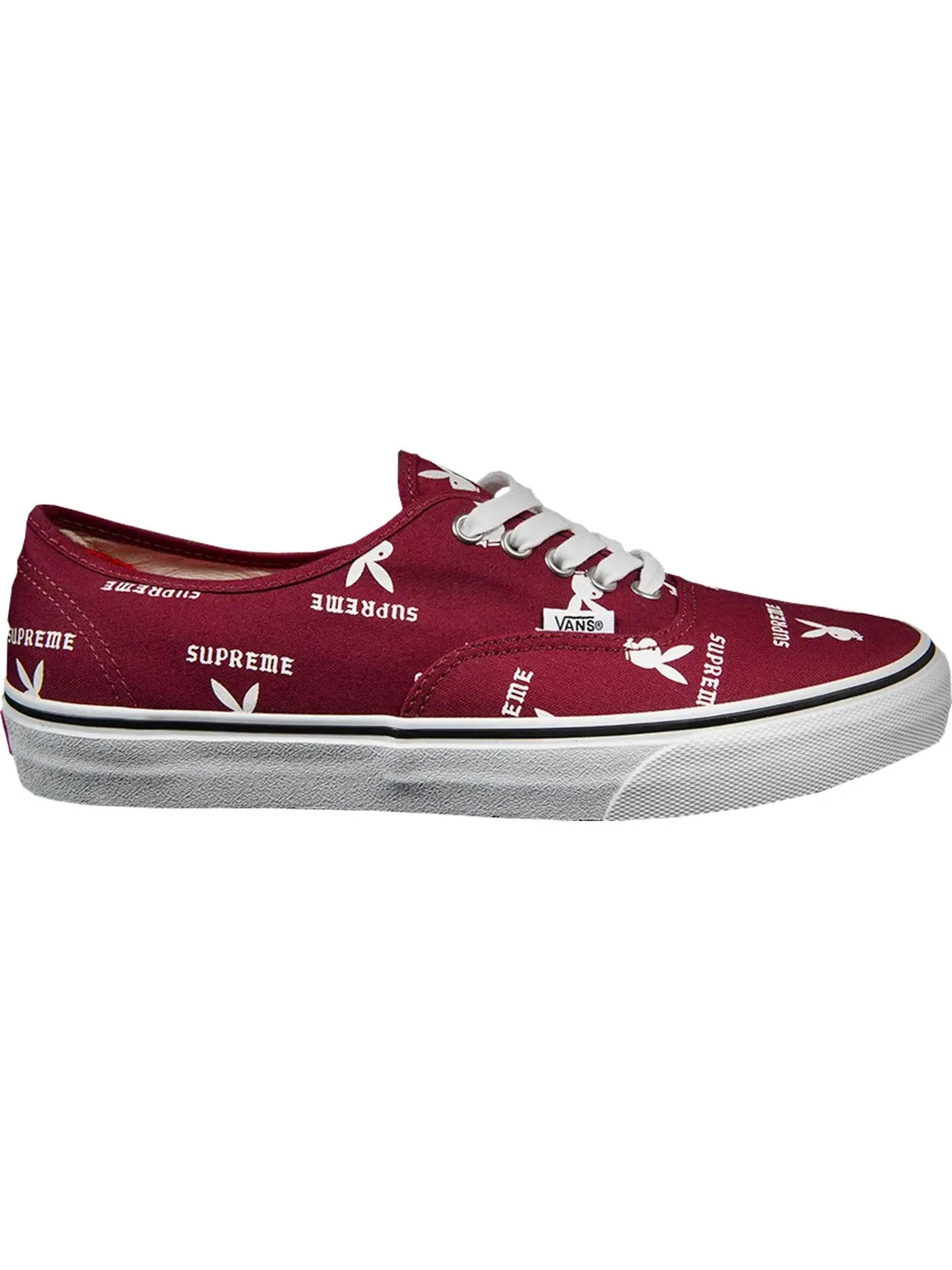 Мужские кеды Lifestyle Vans Authentic Supreme x Playboy — изображение 1 из 1, бордовый