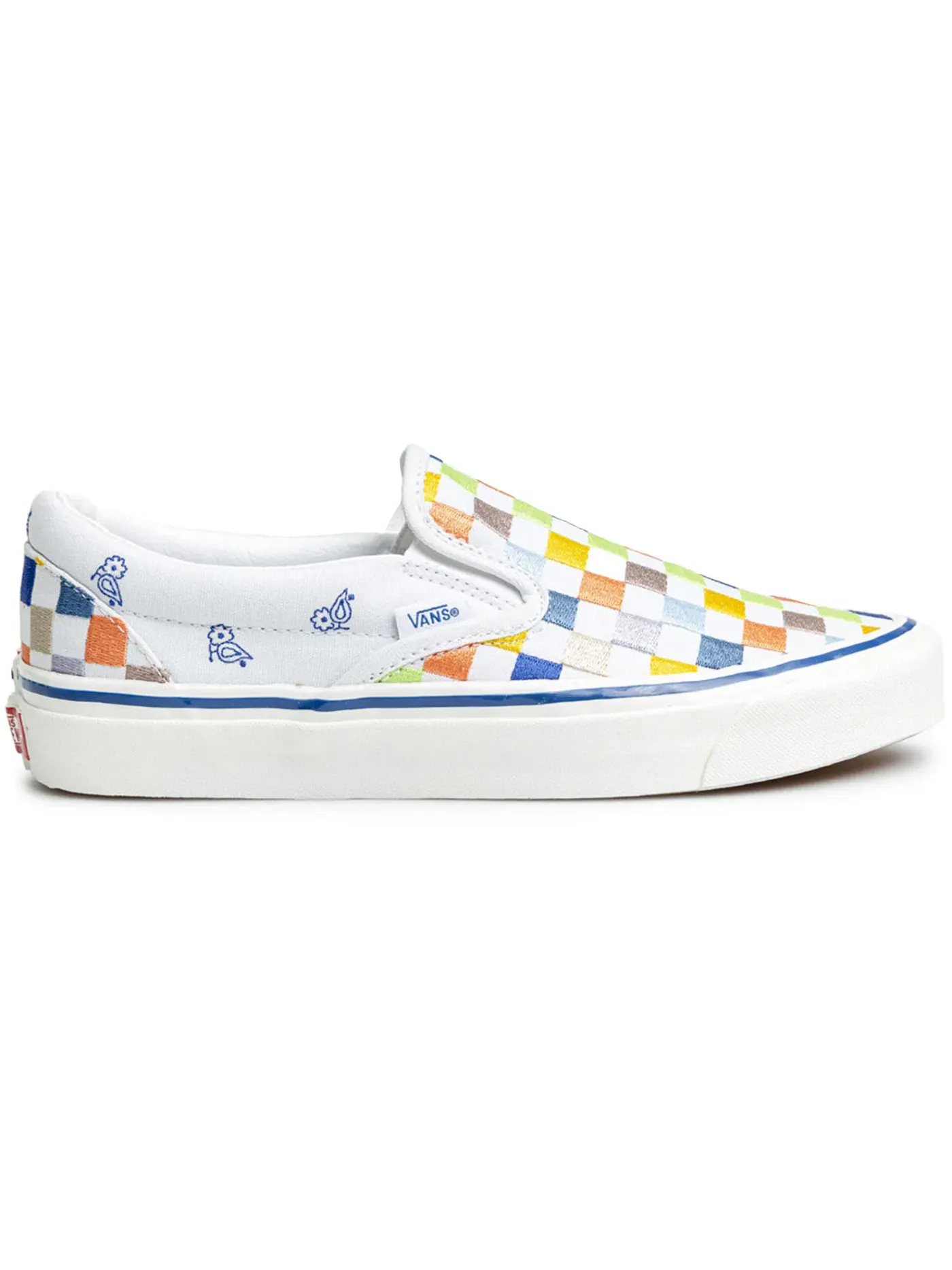 Мужские кеды с принтом Vans Classic Slip-On 98 DX — изображение 1 из 1, белый/мульти