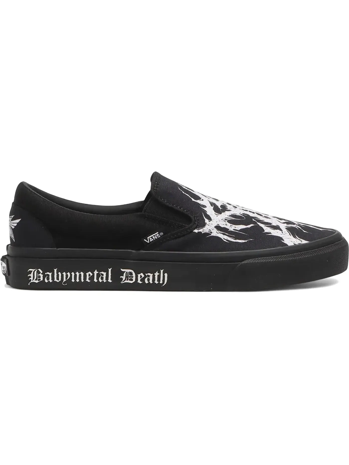 Мужские кеды-слипоны с принтом Vans Classic Slip-On BABYMETAL — изображение 1 из 1, черный/белый