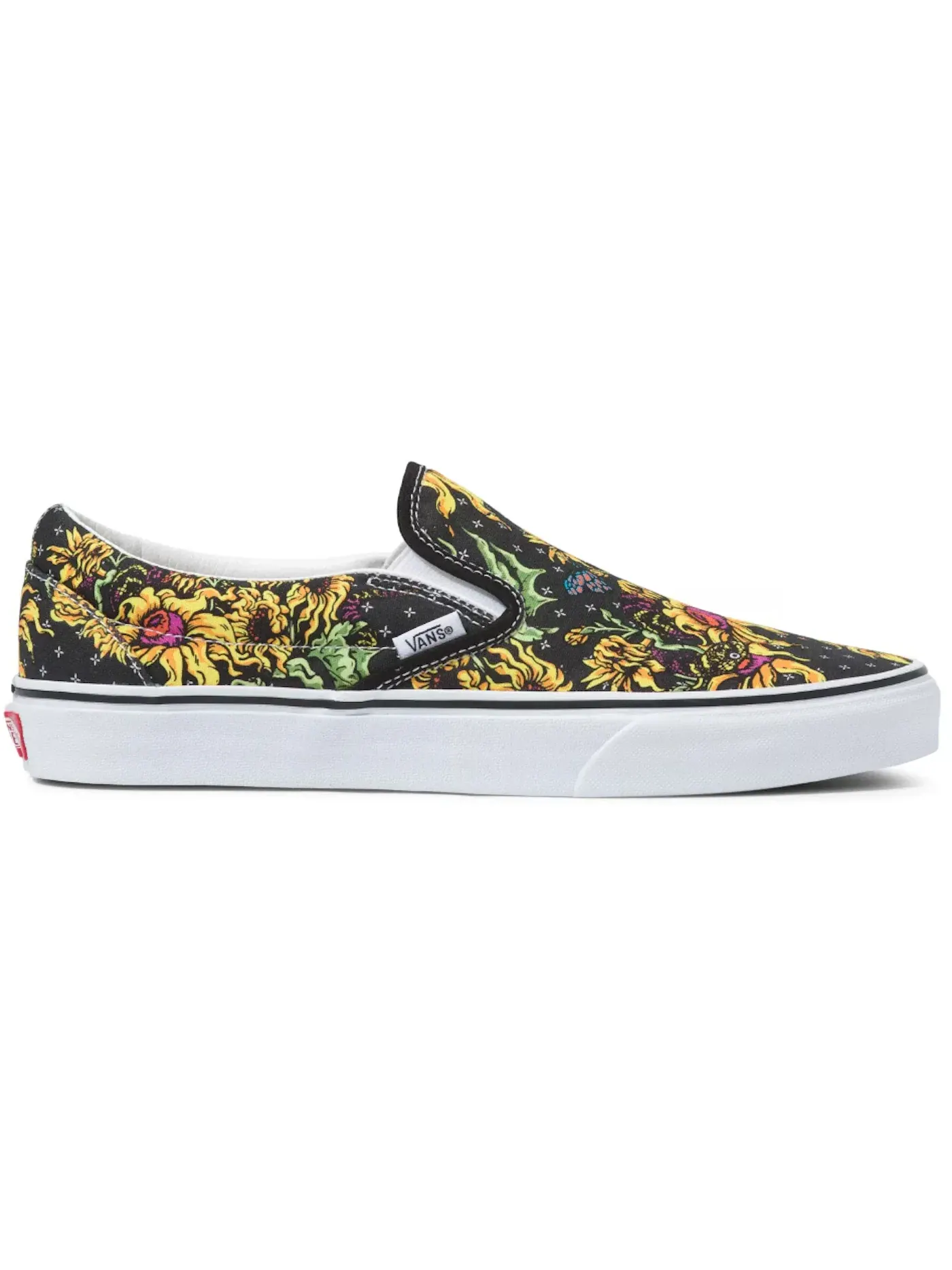 Мужские кеды с принтом Vans Classic Slip-On — изображение 1 из 1, черный/белый