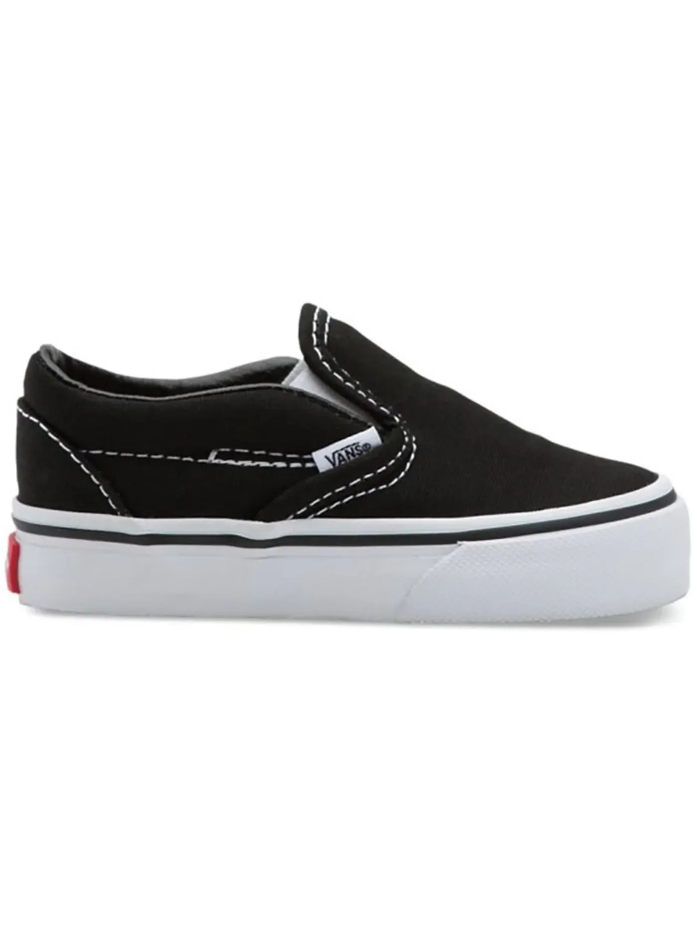 Детские кеды без шнурков Vans Classic Slip-On — изображение 1 из 1, черный/белый