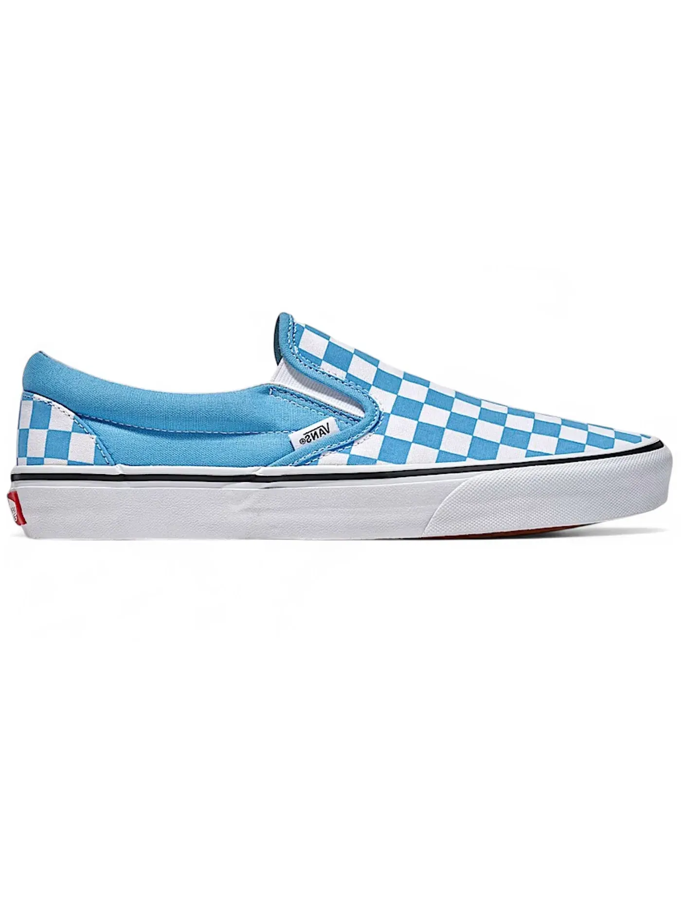 Мужские кеды с клетчатым принтом Vans Classic Slip-On — изображение 1 из 1, синий белый
