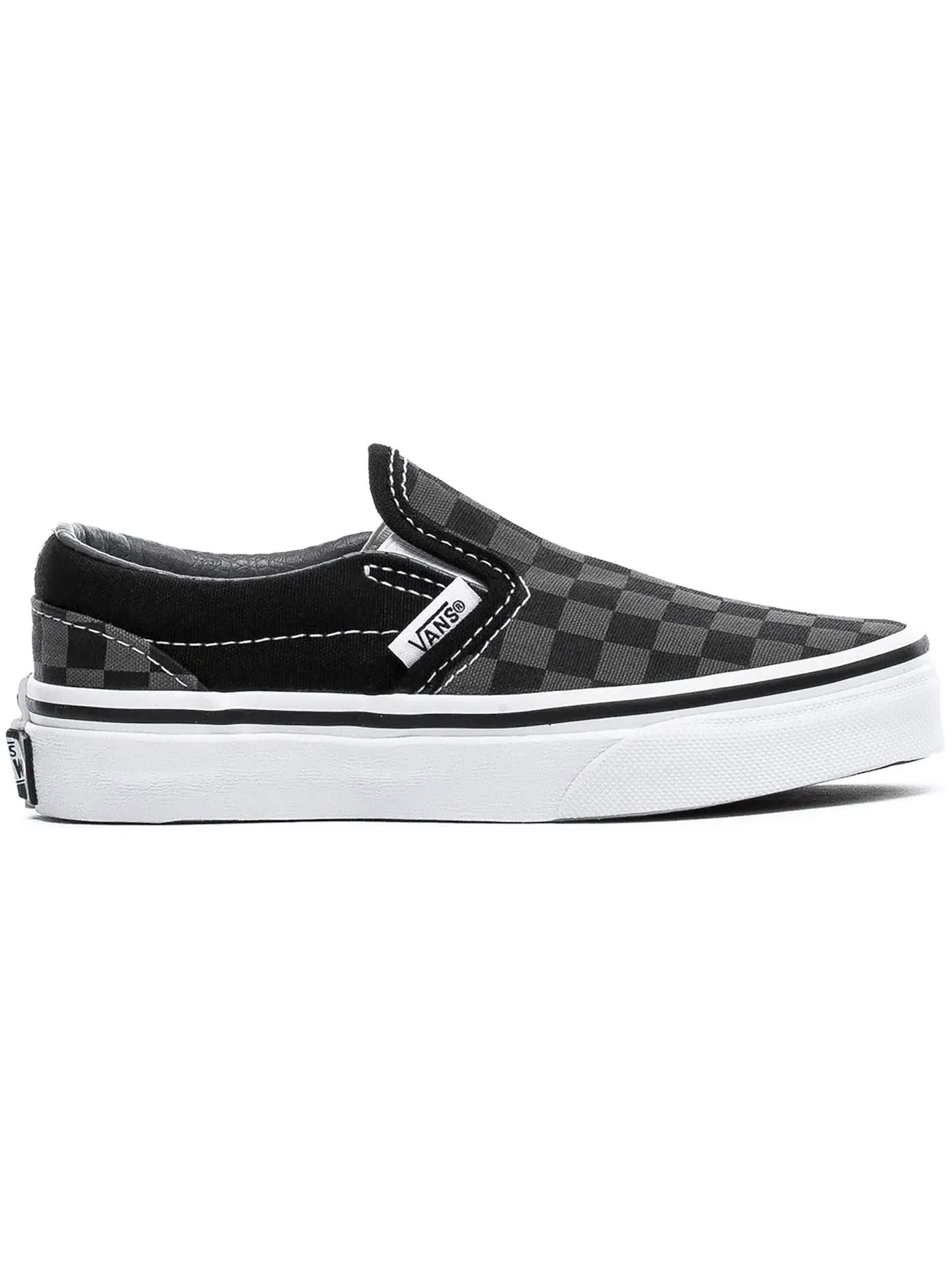 Детские кеды с клетчатым принтом Vans Classic Slip-On — изображение 1 из 1, черный