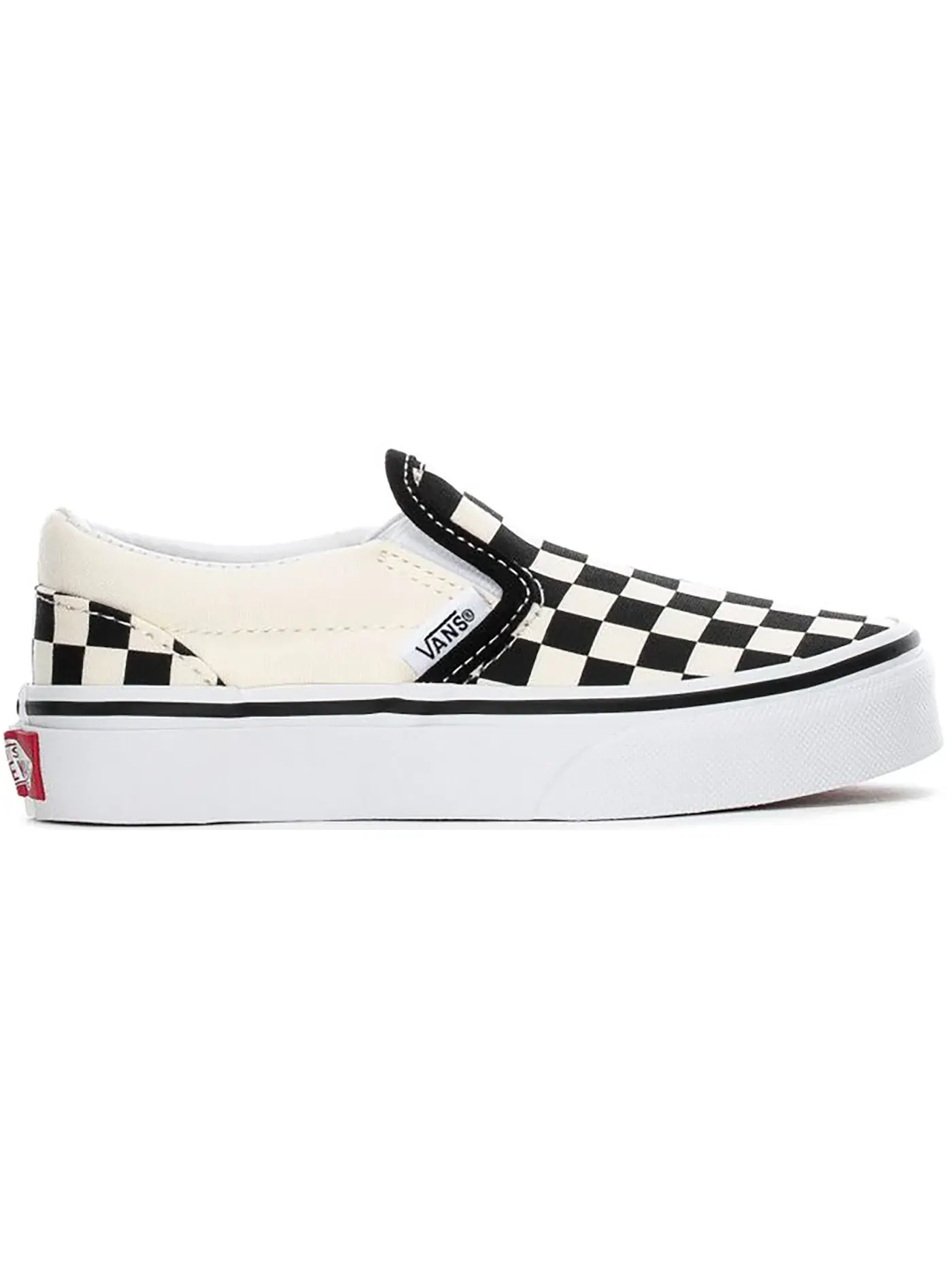 Детские кеды без шнурков Vans Classic Slip-On — изображение 1 из 1, черный/белый