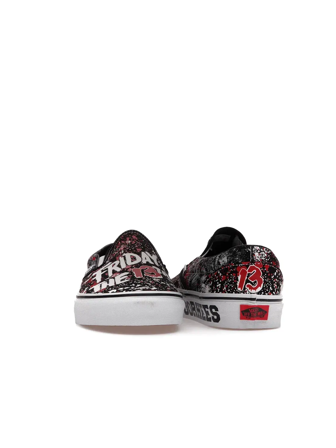 Мужские кеды-слипоны с принтом Jason Voorhees Vans — изображение 2 из 4, черный/красный/белый