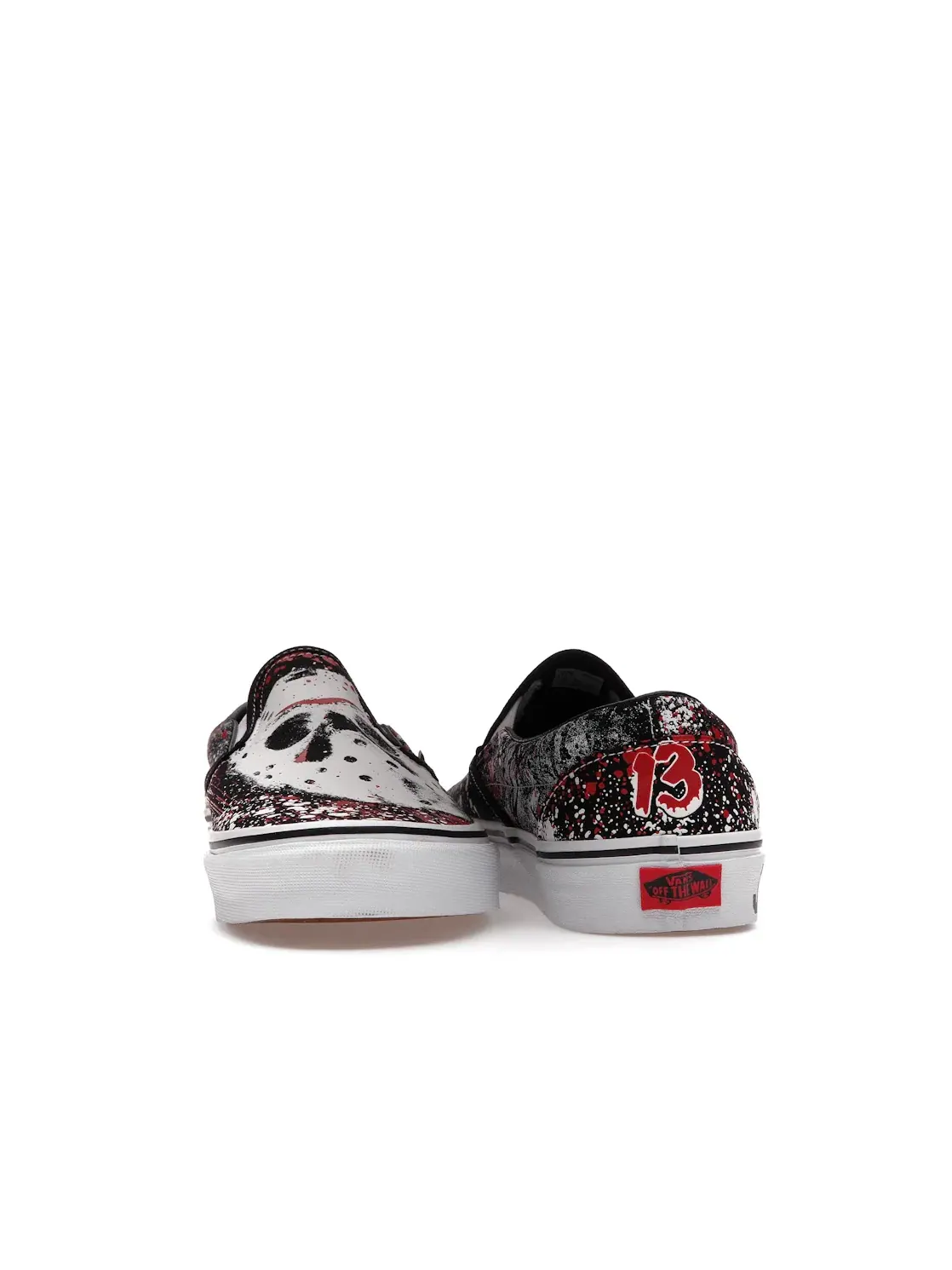 Мужские кеды-слипоны с принтом Jason Voorhees Vans — изображение 4 из 4, черный/красный/белый