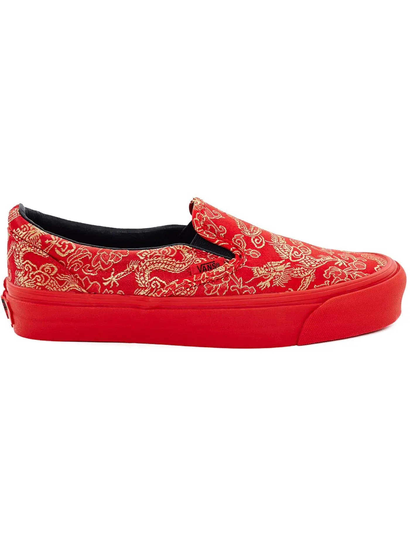Мужские кроссовки с принтом Vans Classic Slip-On — изображение 1 из 1, красный/золотистый