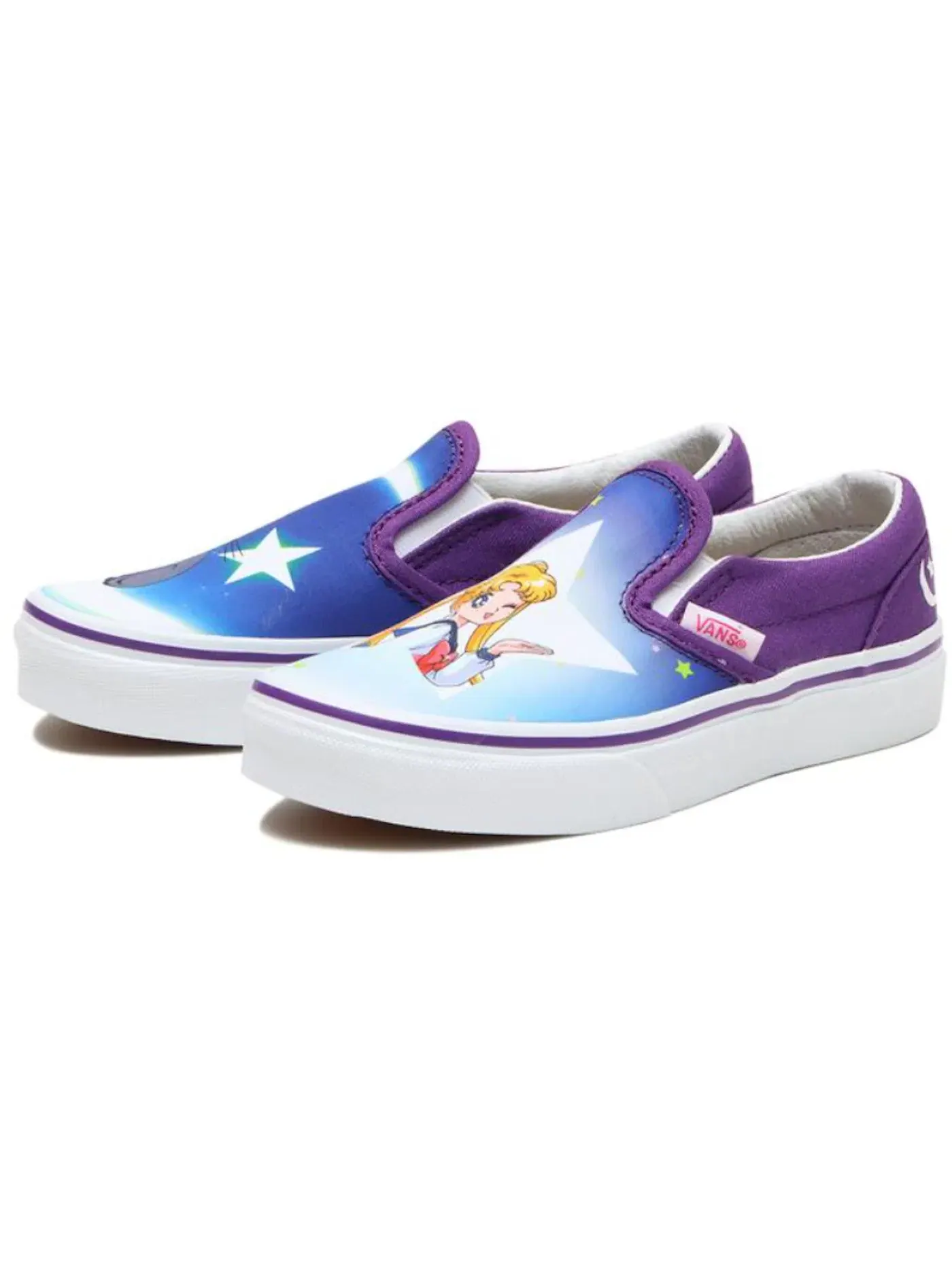 Детские кеды с принтом Vans Classic Slip-On Vans — изображение 1 из 1, фиолетовый/черный/белый