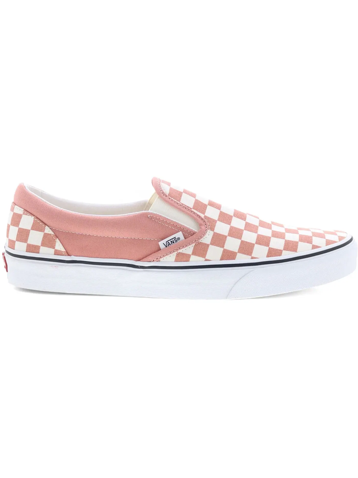 Мужские кеды с клетчатым принтом Vans Classic Slip-On — изображение 1 из 1, розовый белый