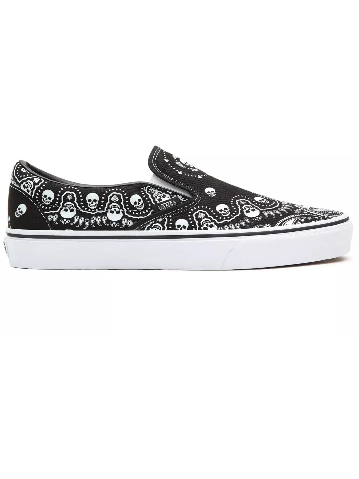 Мужские кеды Lifestyle с принтом Vans Classic Slip-On — изображение 1 из 3, черный/белый