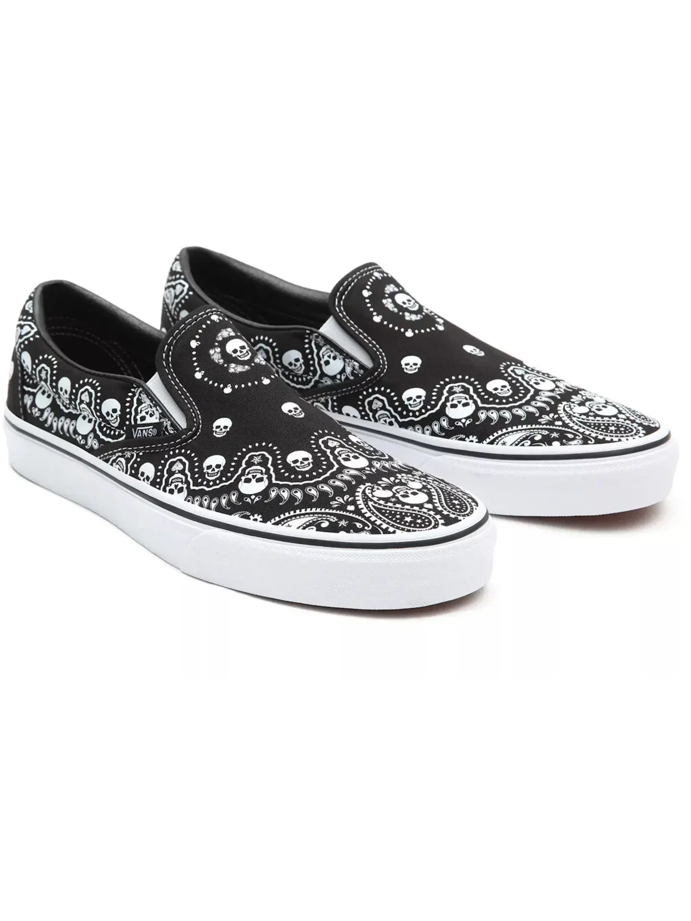 Мужские кеды Lifestyle с принтом Vans Classic Slip-On — изображение 2 из 3, черный/белый