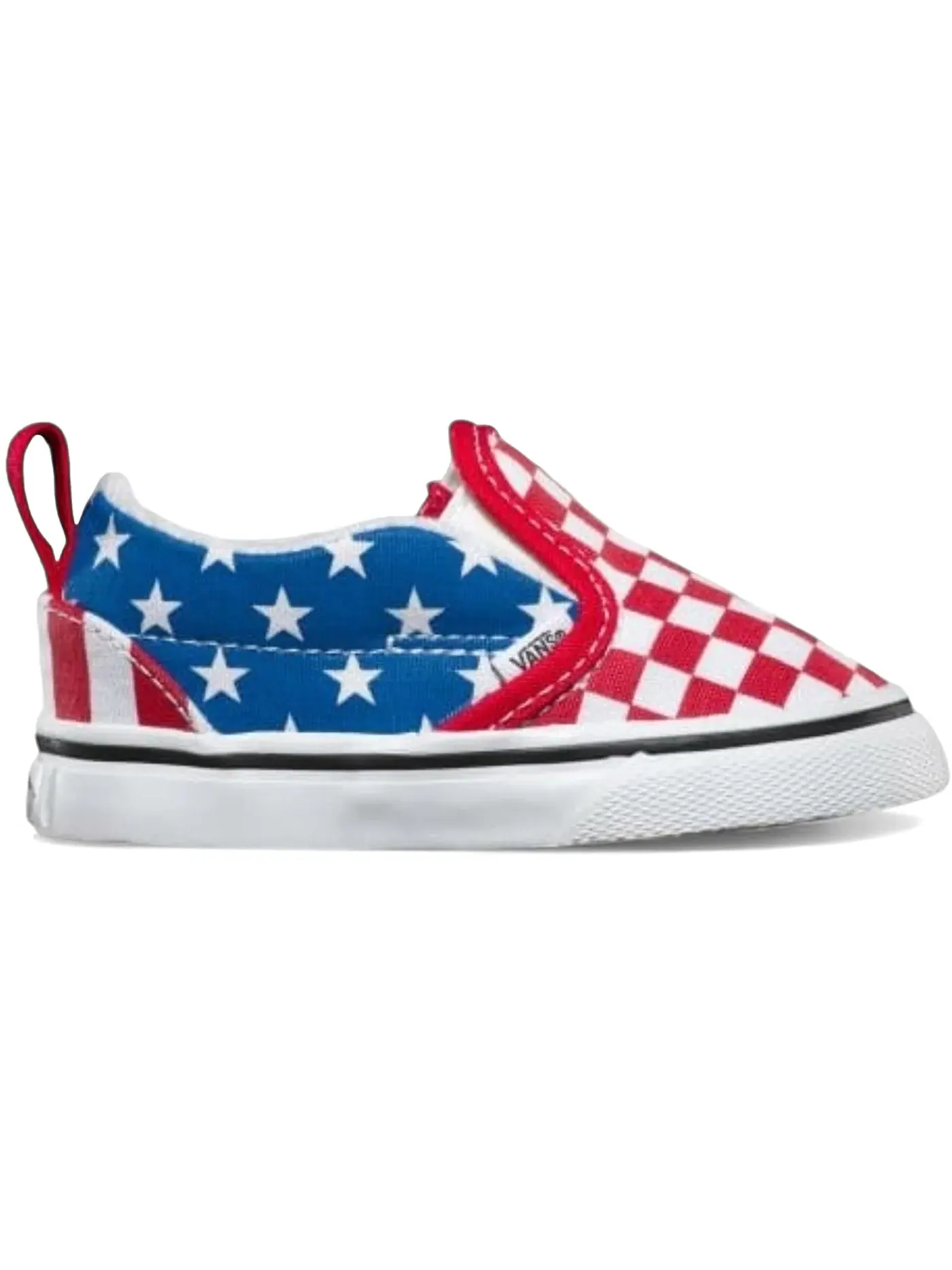Детские кеды без шнурков Vans Classic Slip-On V Vans — изображение 1 из 1, красный/белый/синий