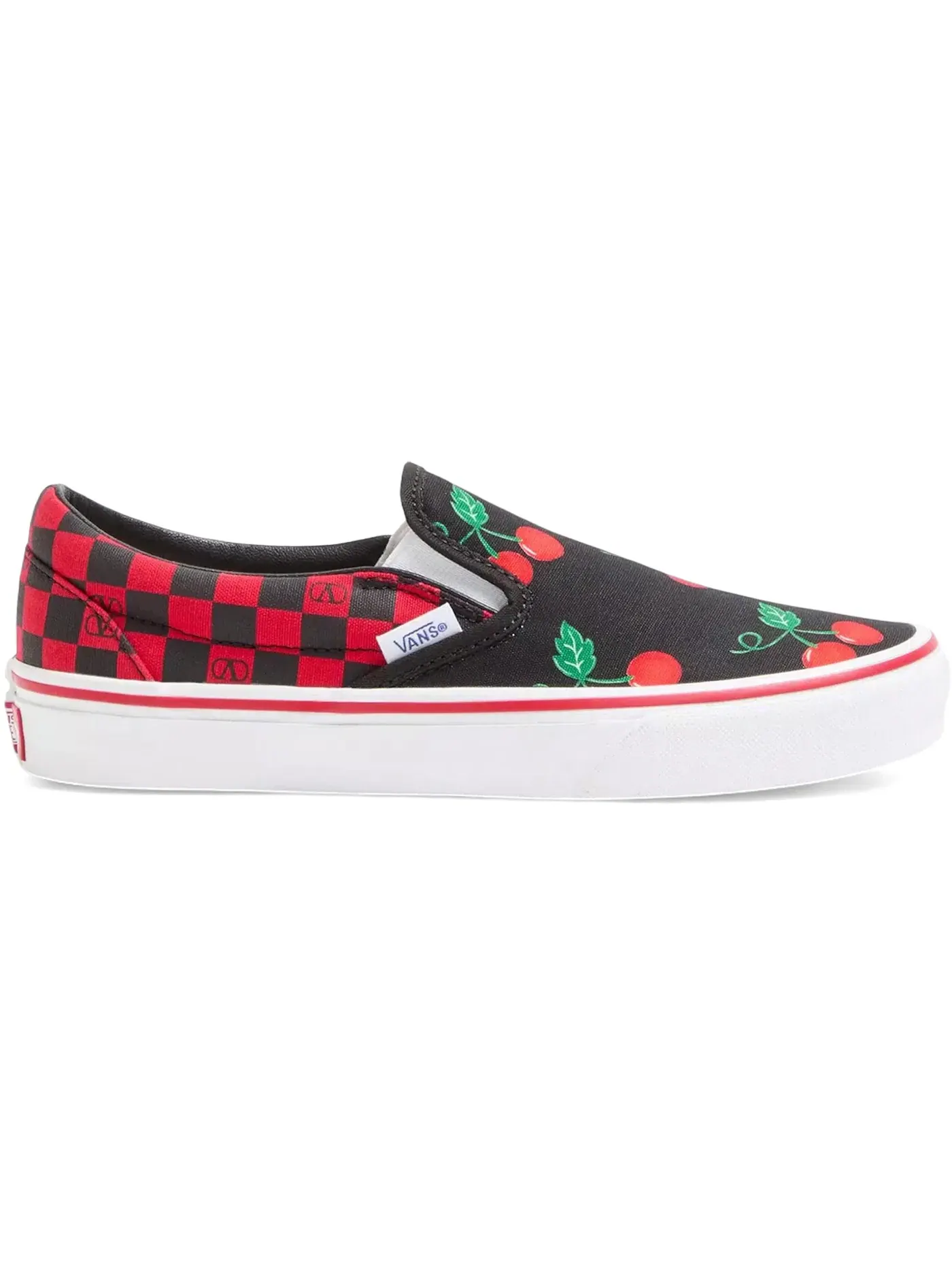 Мужские кеды-слипоны с клетчатым принтом Vans Classic Slip-On — изображение 1 из 1, красный