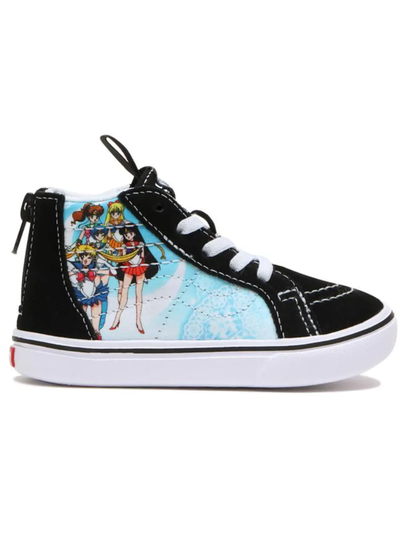 Детские кроссовки с принтом Vans Comfycush Sk8-Hi Zip — изображение 1 из 1, черный/белый/мульти