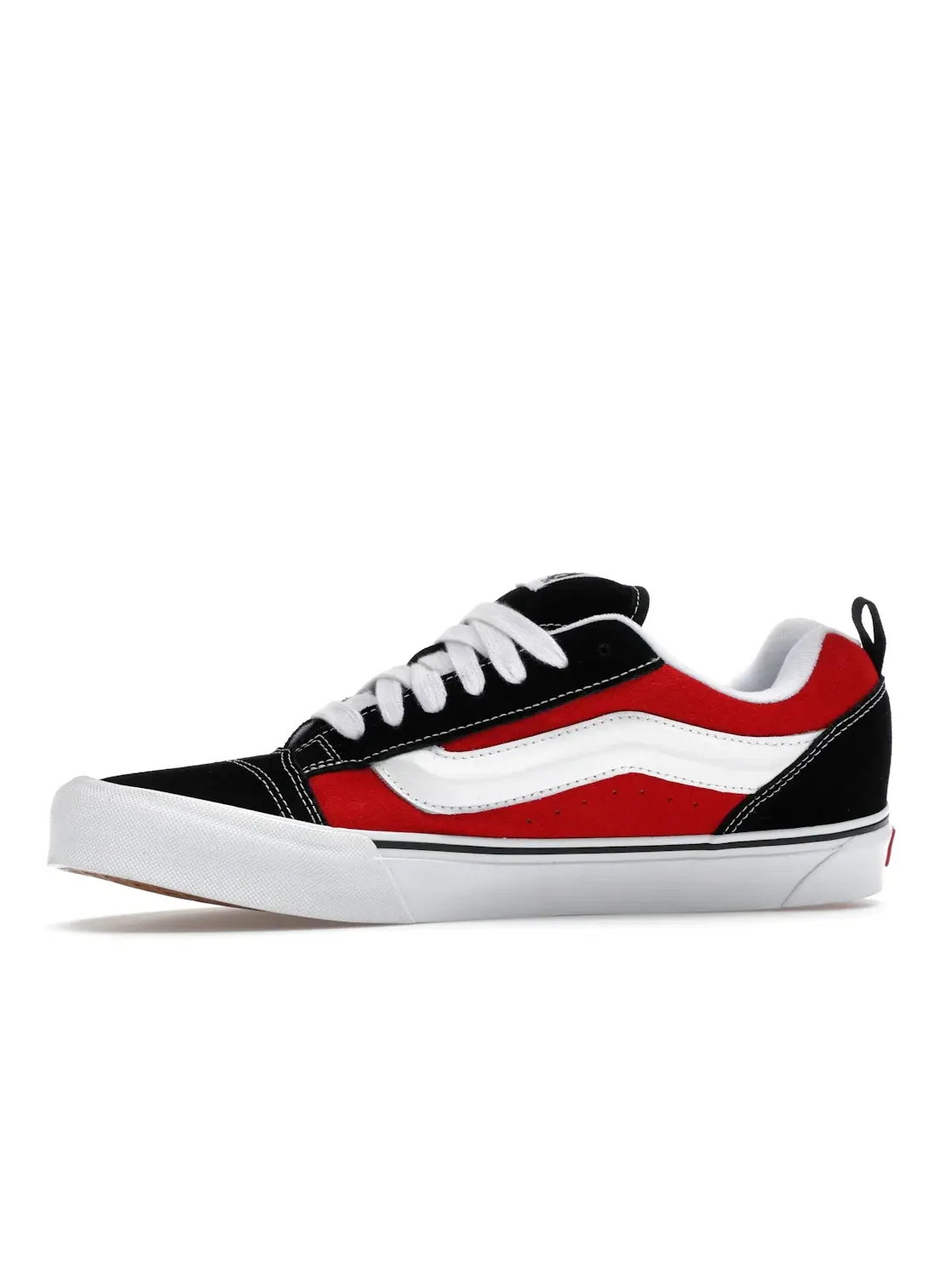 Мужские кроссовки с черно-белым принтом Vans Knu Skool Vans — изображение 3 из 4, красный/белый