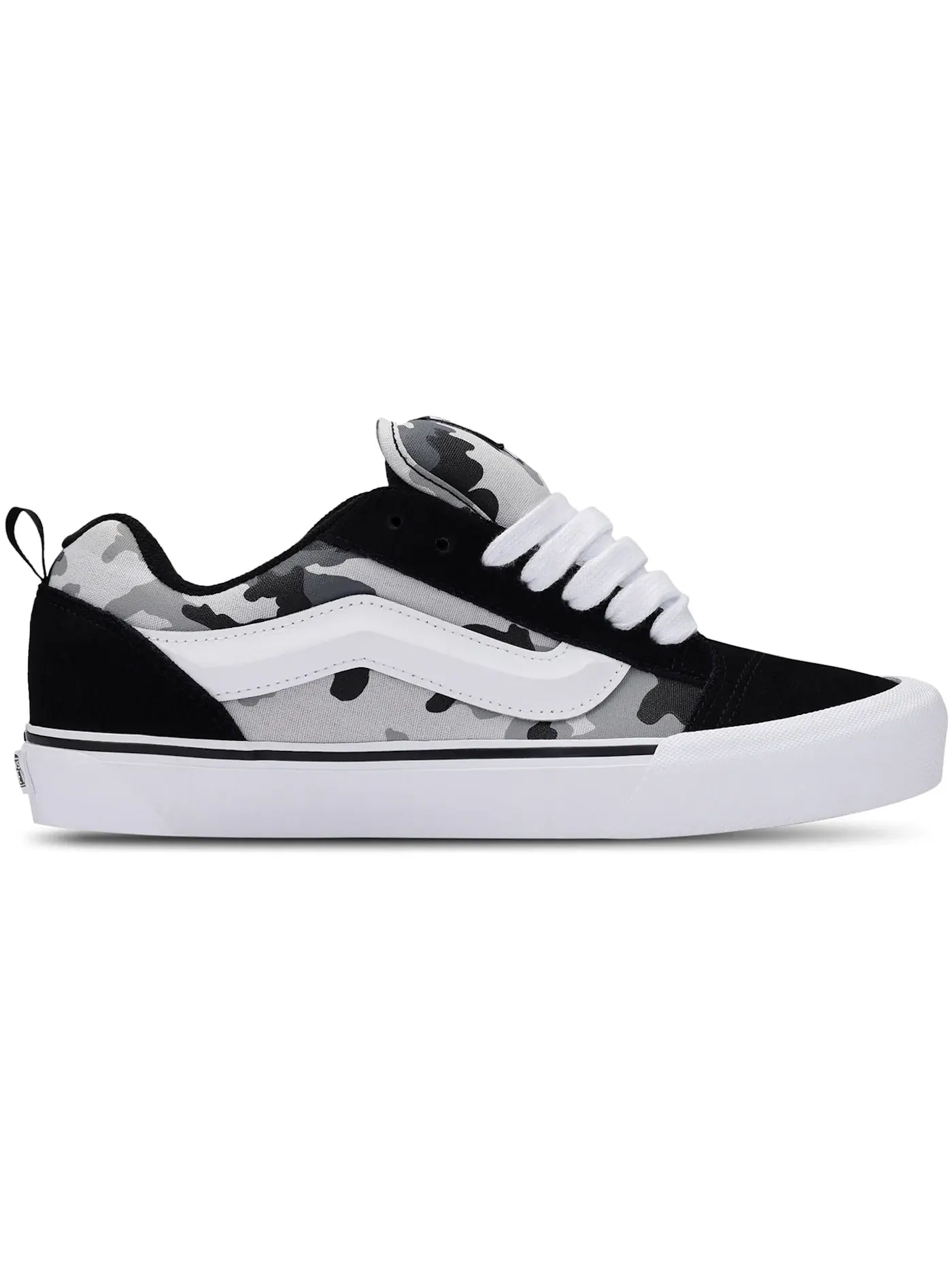 Мужские кроссовки с камуфляжным принтом Vans Knu Skool — изображение 1 из 1, черный/белый