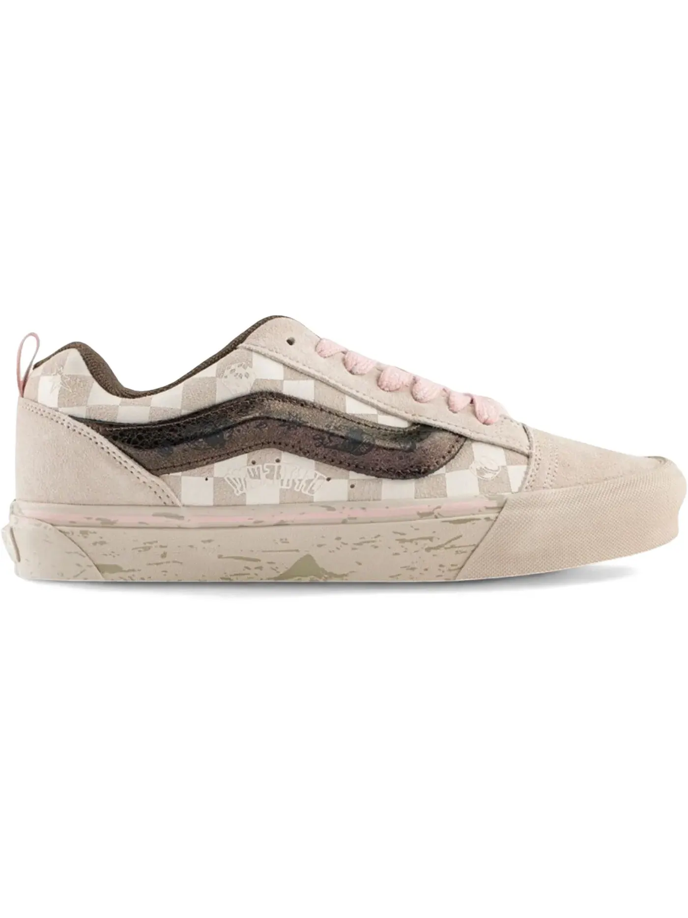 Мужские кроссовки повседневные Vans Knu Skool — изображение 1 из 1, бежевый/розовый розовый