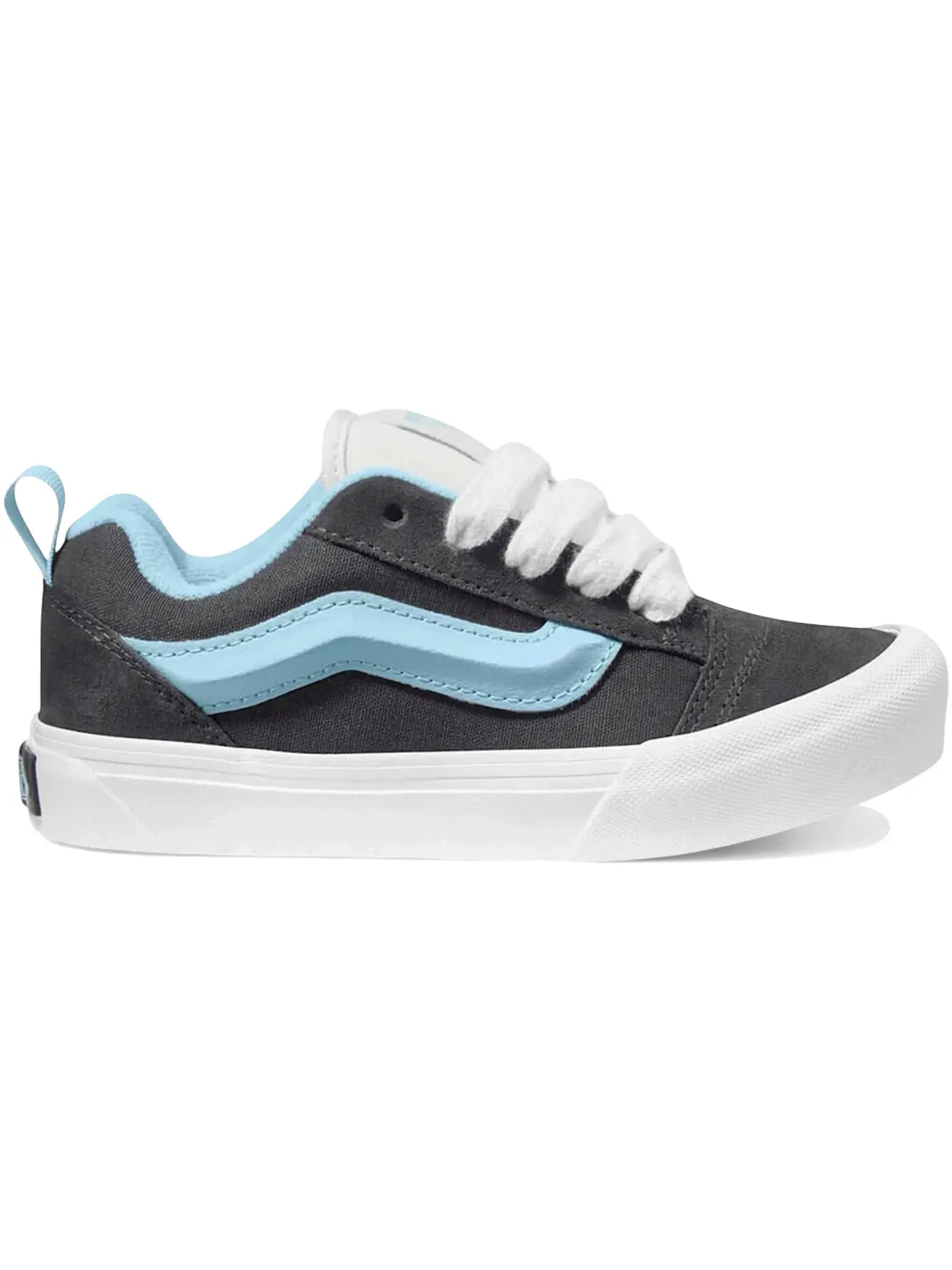 Детские кроссовки с ретро-дизайном Vans Knu Skool — изображение 1 из 1, серый/синий