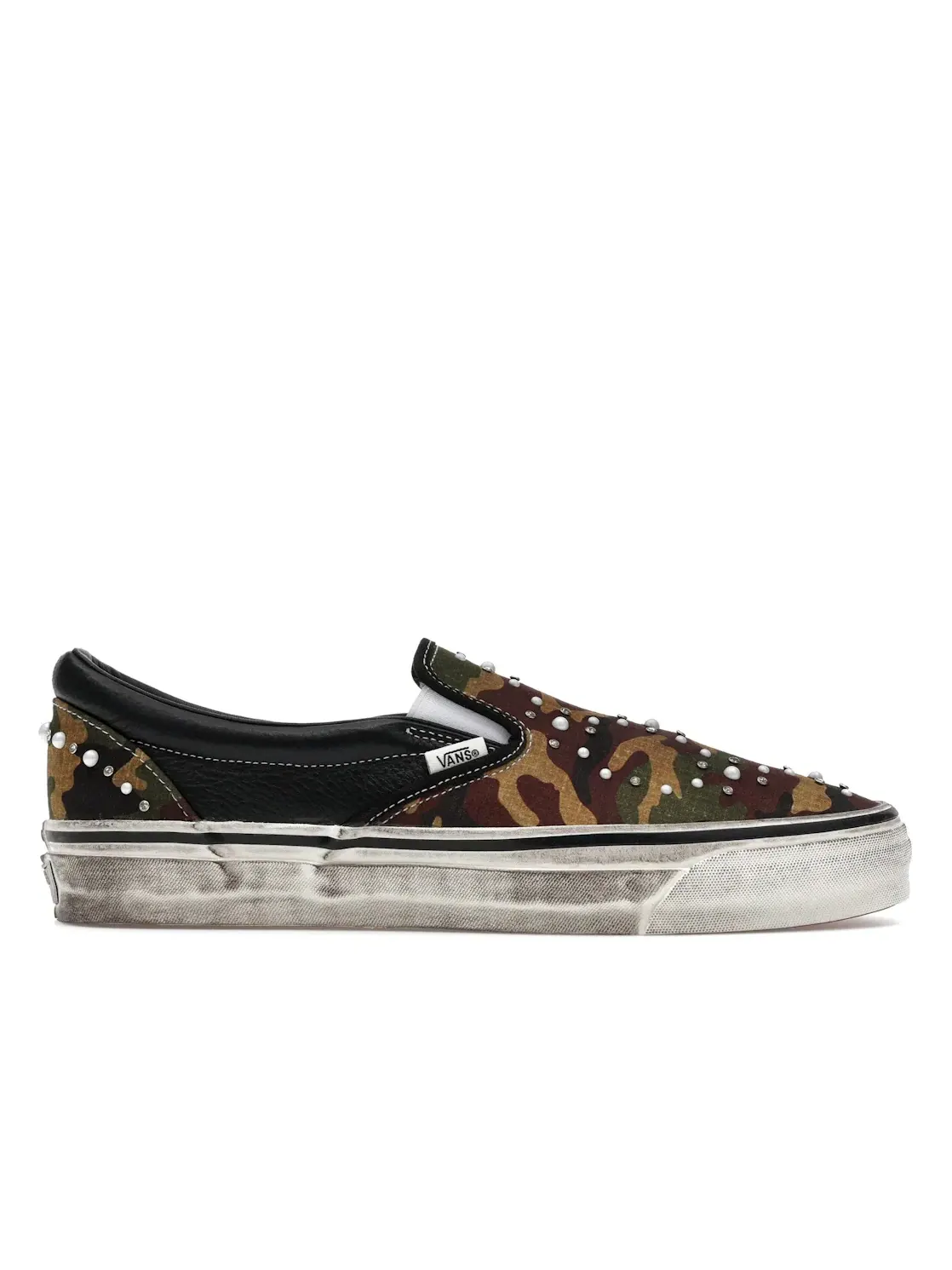 Мужские кеды-слипоны с камуфляжным принтом Vans LX Classic Slip-On 98 — изображение 1 из 4, черный