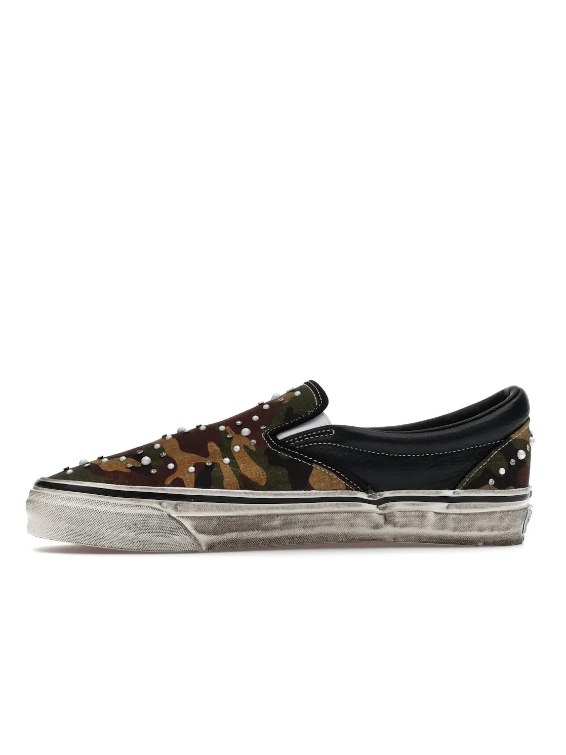 Мужские кеды-слипоны с камуфляжным принтом Vans LX Classic Slip-On 98 — изображение 3 из 4, черный