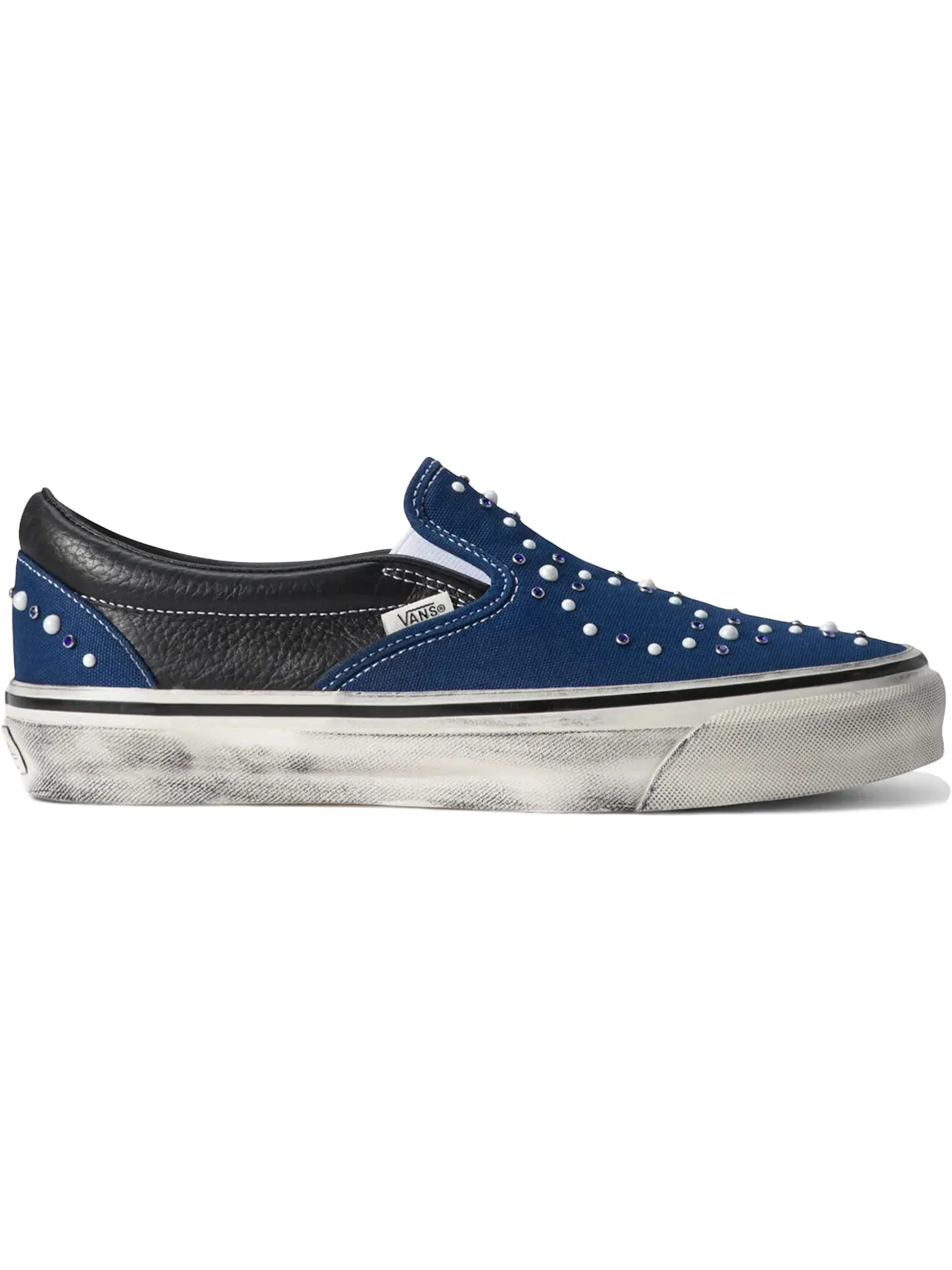 Мужские кеды-слипоны с перламутровым покрытием Vans LX Classic Slip-On 98 — изображение 1 из 1, индиго/черный