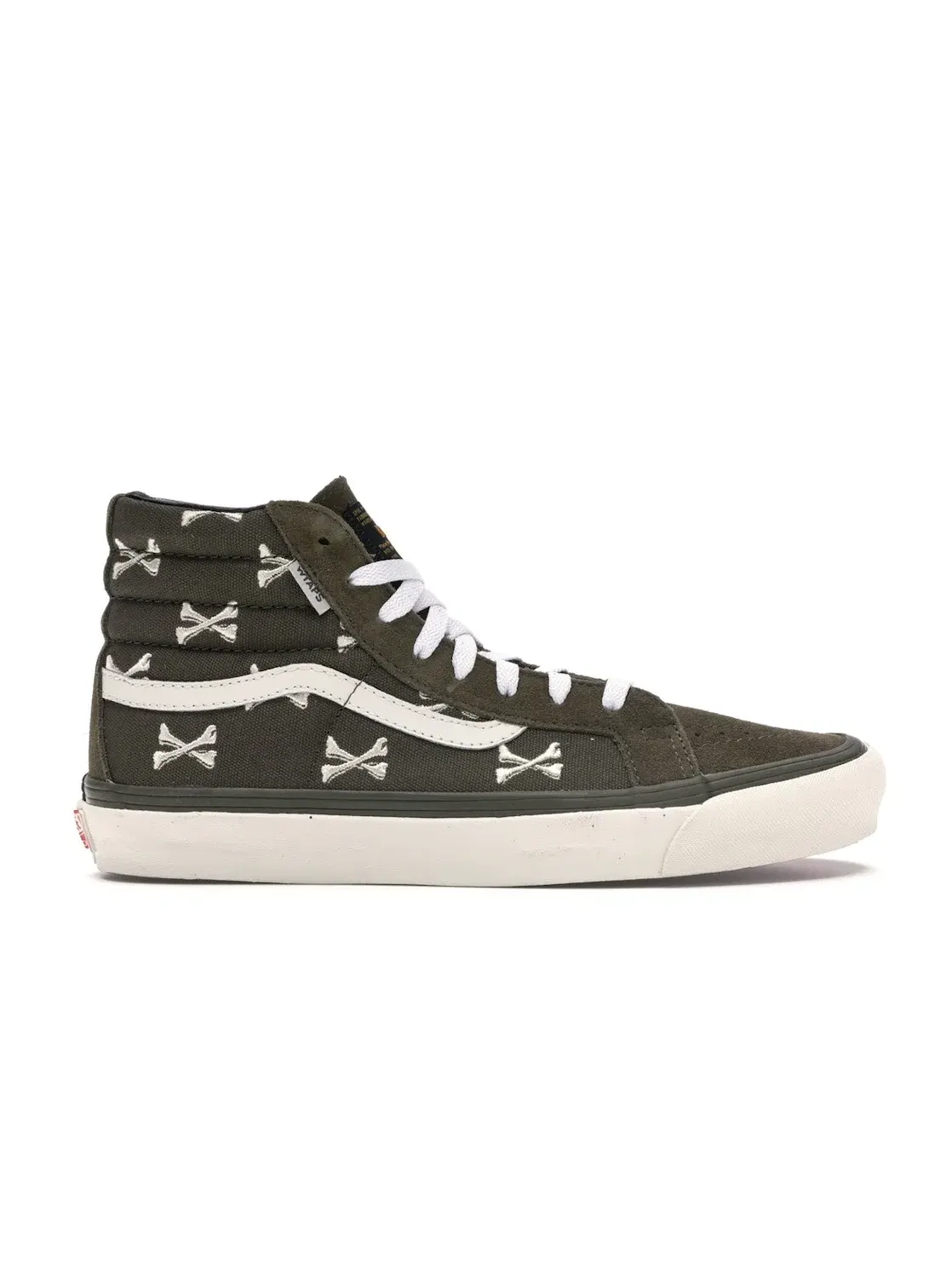 Мужские кеды Lifestyle Vans Sk8-Hi WTAPS Olive Crossbones — изображение 1 из 4, оливковый