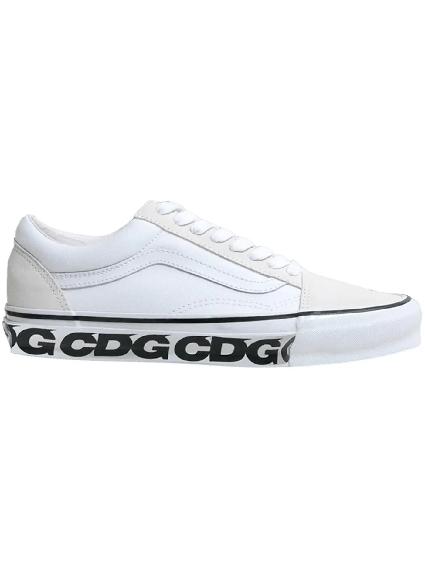 Мужские кроссовки Lifestyle Vans Old Skool Commes des Garcons Vans — изображение 1 из 1, белый/белый/черный