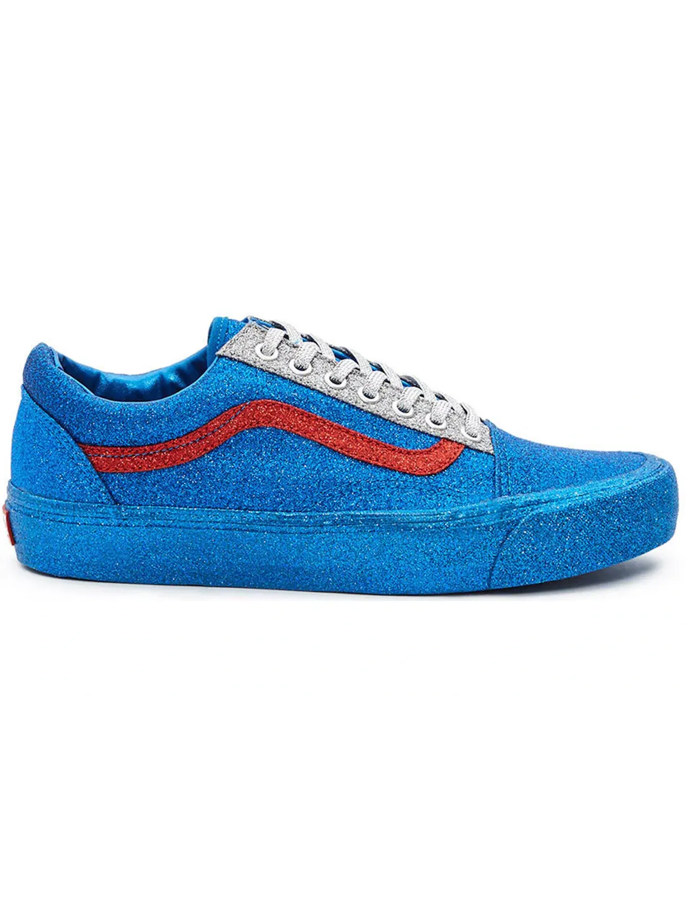 Мужские кроссовки с блестками Vans Old Skool LX — изображение 1 из 1, синий красный