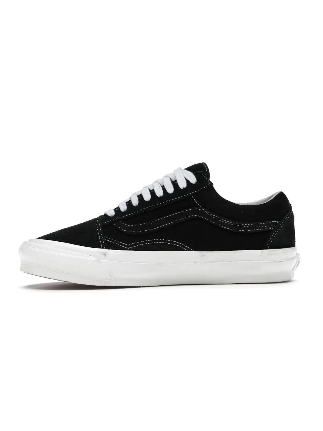 Мужские кроссовки с кожаным верхом Vans Old Skool — изображение 3 из 4, черный/белый