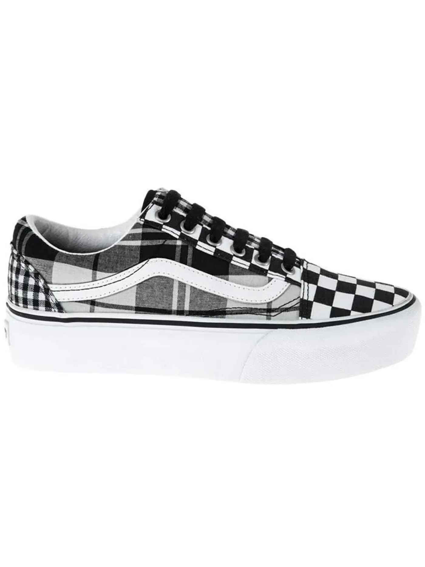 Женские кроссовки Lifestyle с принтом Vans Old Skool Platform — изображение 1 из 1, черный/белый