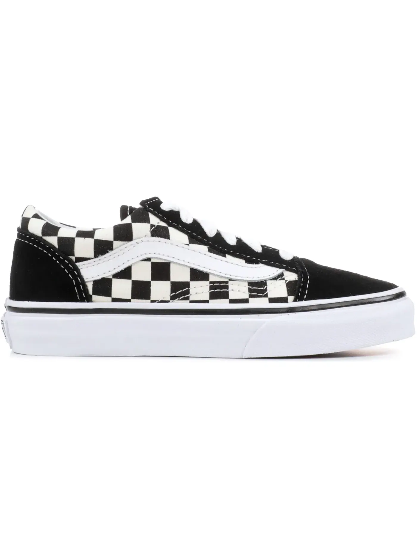 Детские кеды с клетчатым принтом Vans Old Skool — изображение 1 из 1, черный/белый