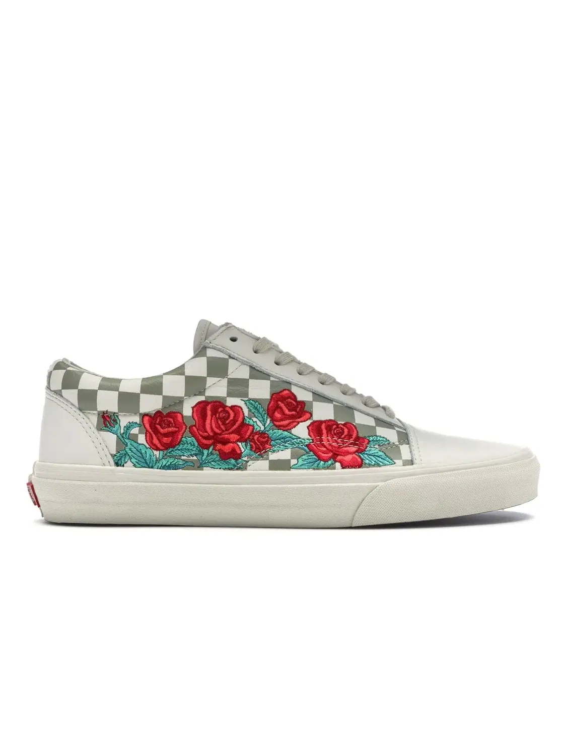 Мужские кроссовки с вышивкой Vans Old Skool Rose Embroidery, Marshmallow/Turtledove — изображение 1 из 4