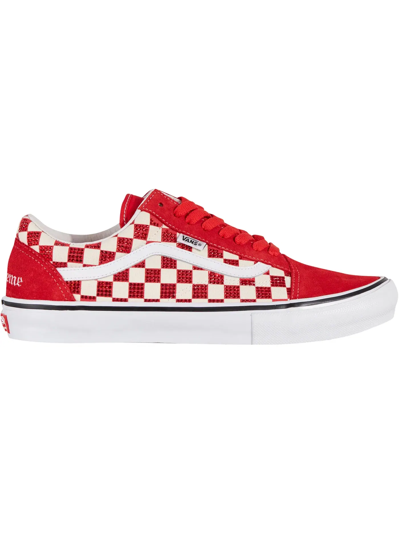 Мужские кроссовки Lifestyle Vans Old Skool Supreme Swarovski — изображение 1 из 3, красный