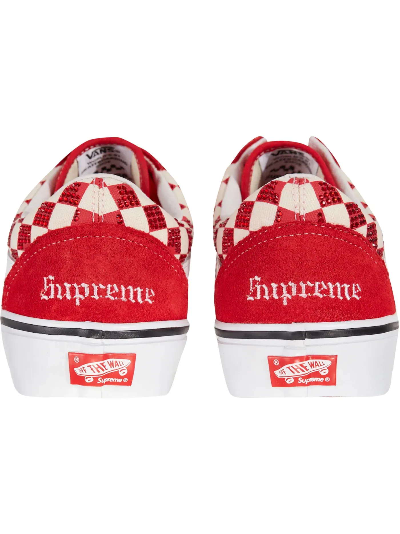 Мужские кроссовки Lifestyle Vans Old Skool Supreme Swarovski — изображение 2 из 3, красный