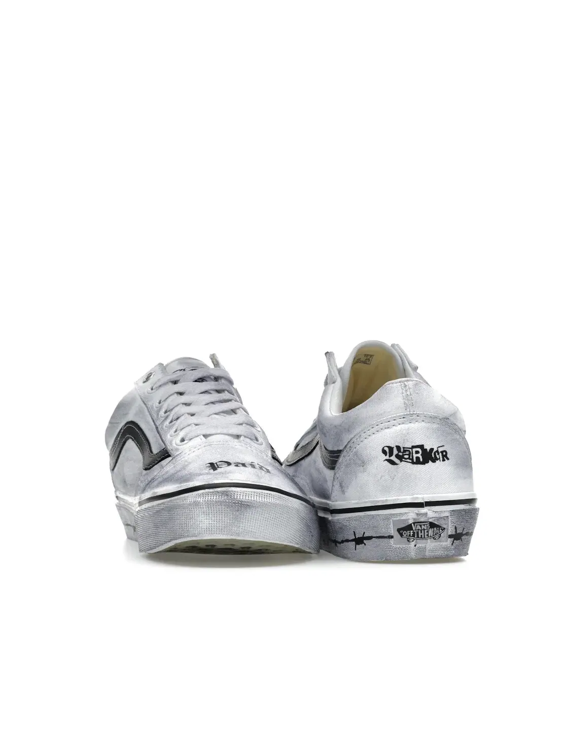 Мужские кроссовки с принтом Vans Old Skool — изображение 4 из 4, белый/белый