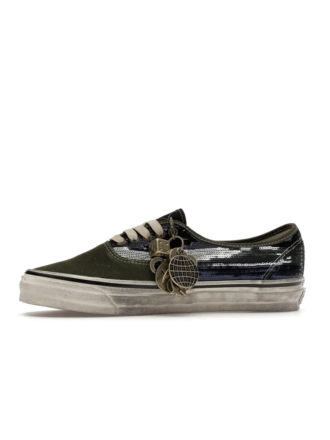 Мужские кроссовки с контрастным цветовым блокированием Vans Premium Authentic — изображение 3 из 4, зеленый/синий