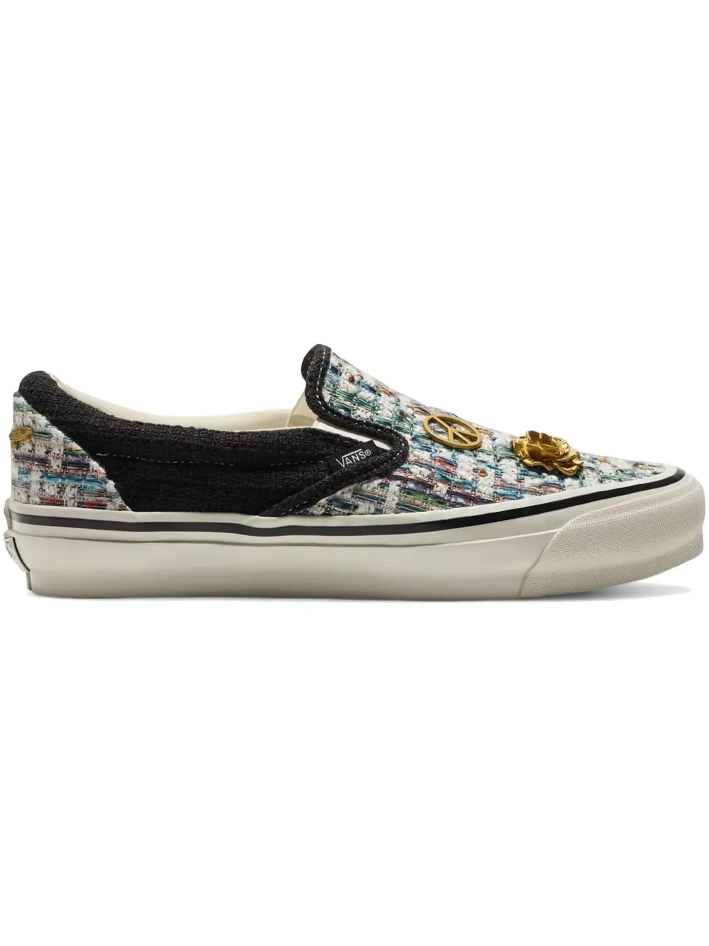 Мужские кеды Lifestyle с принтом Vans Premium Classic Slip-On Vans — изображение 1 из 1, черный/белый
