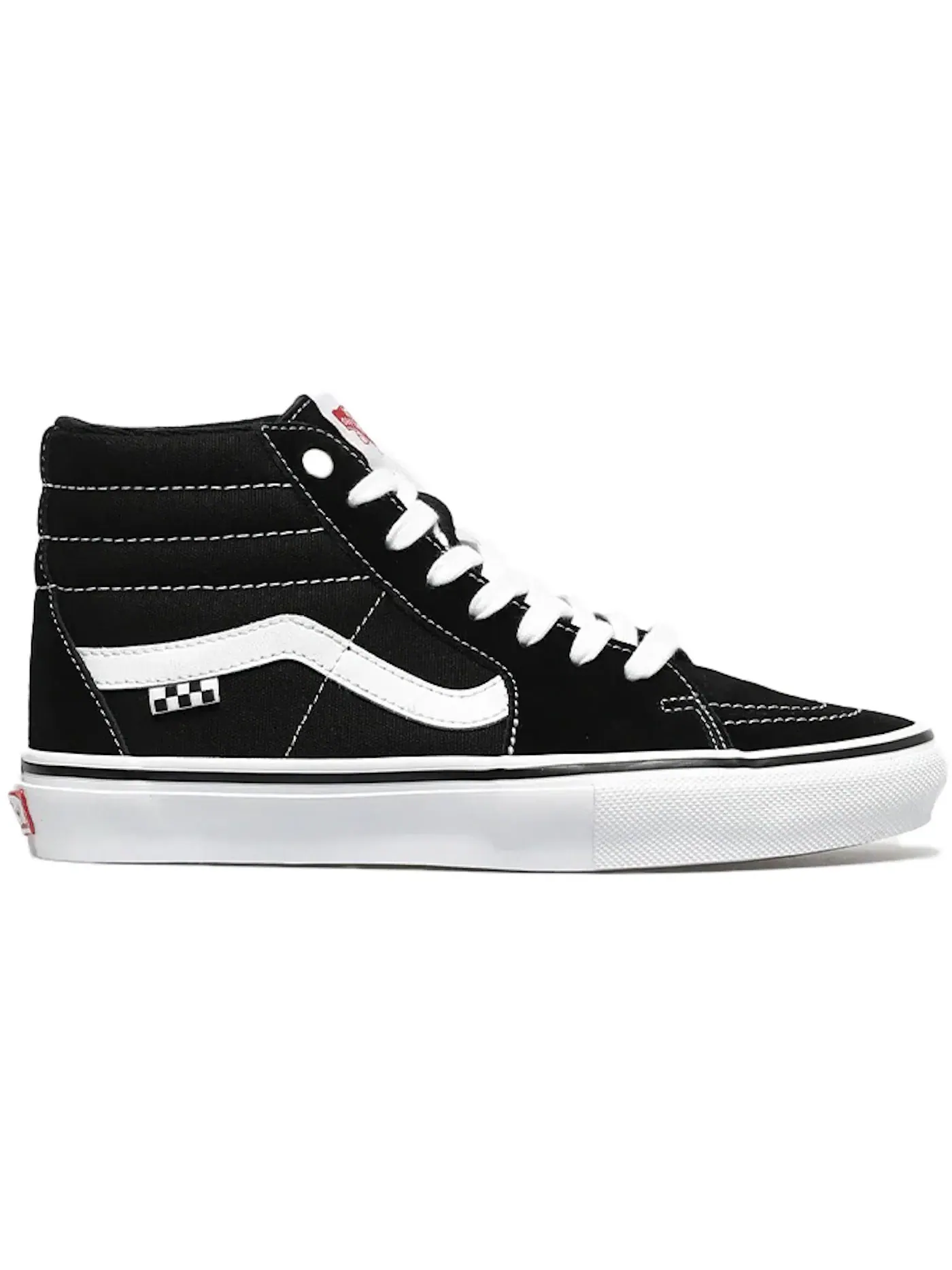 Мужские кроссовки высокие с клетчатым принтом Vans Sk8-Hi — изображение 1 из 1, черный/белый