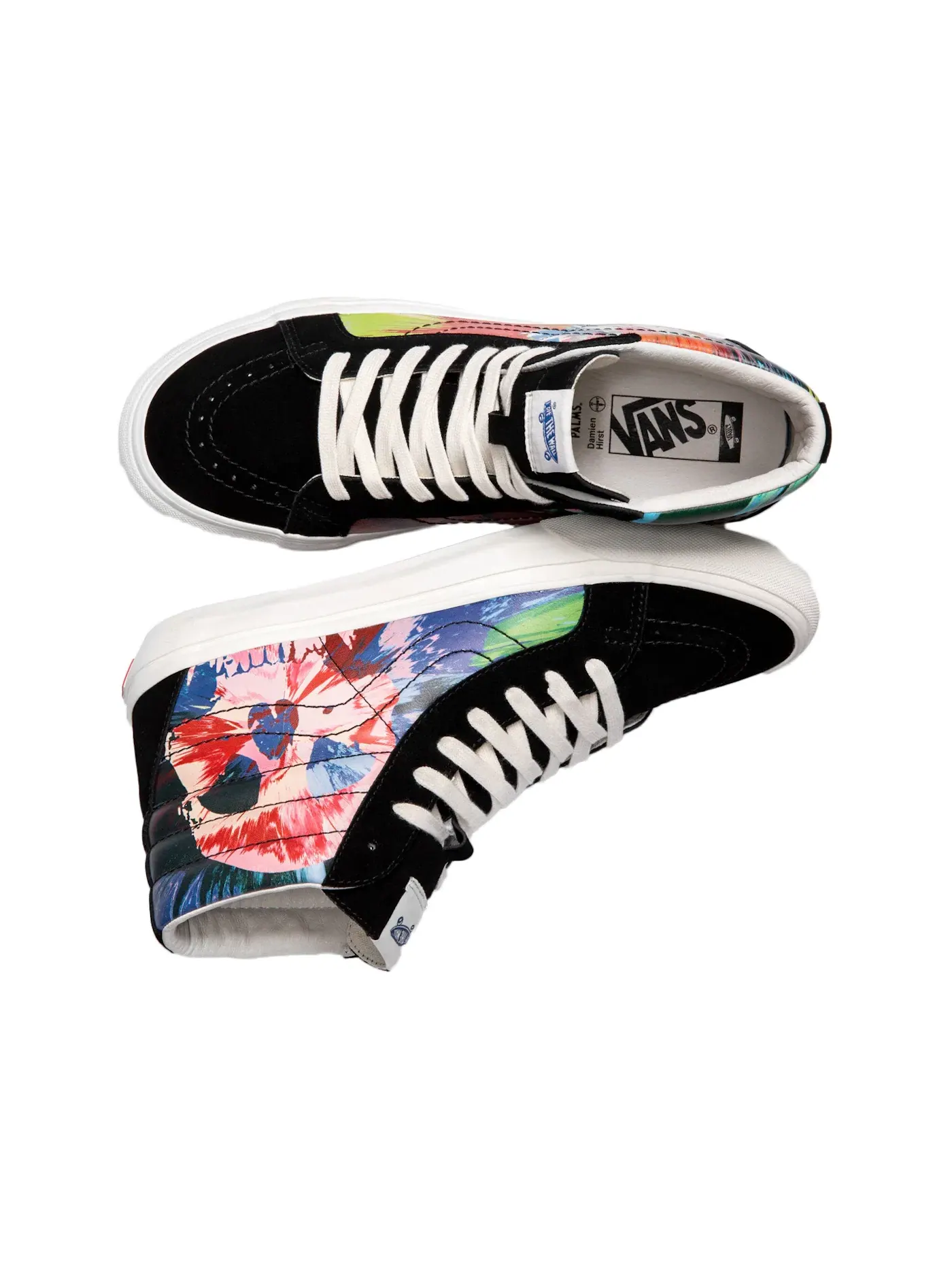 Мужские кроссовки Lifestyle с принтом Damien Hirst Splatter Skull Vans — изображение 1 из 1, мульти/черный