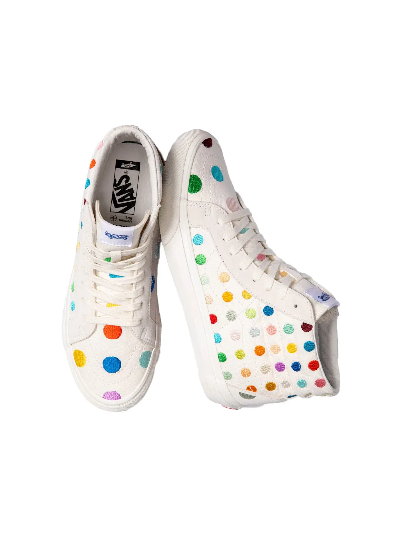 Мужские кроссовки для активного отдыха Vans Sk8-Hi Reissue VLT LX Damien Hirst Polka Dots — изображение 1 из 1, белый