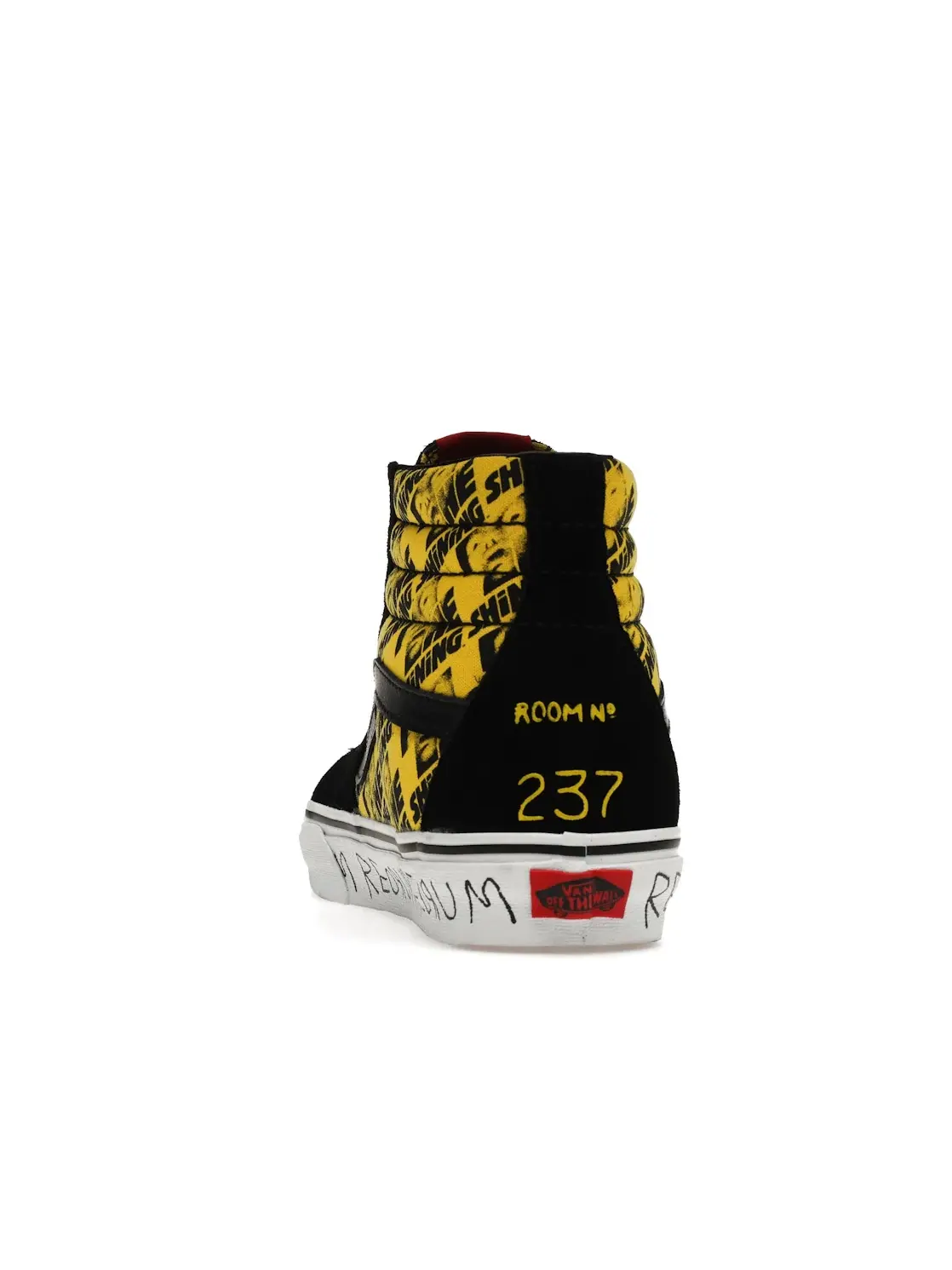 Мужские кроссовки из замши и канвы Vans Sk8-Hi Horror Pack The Shining — изображение 4 из 4, черный желтый красный